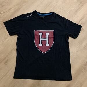 Bauer Team Harvard University Crimson Hockey T-Shirt Men's Small S Hustle Black